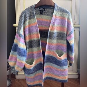 Anthropologie by Oliver O Pastel Striped Women's Mohair blend Cardigan